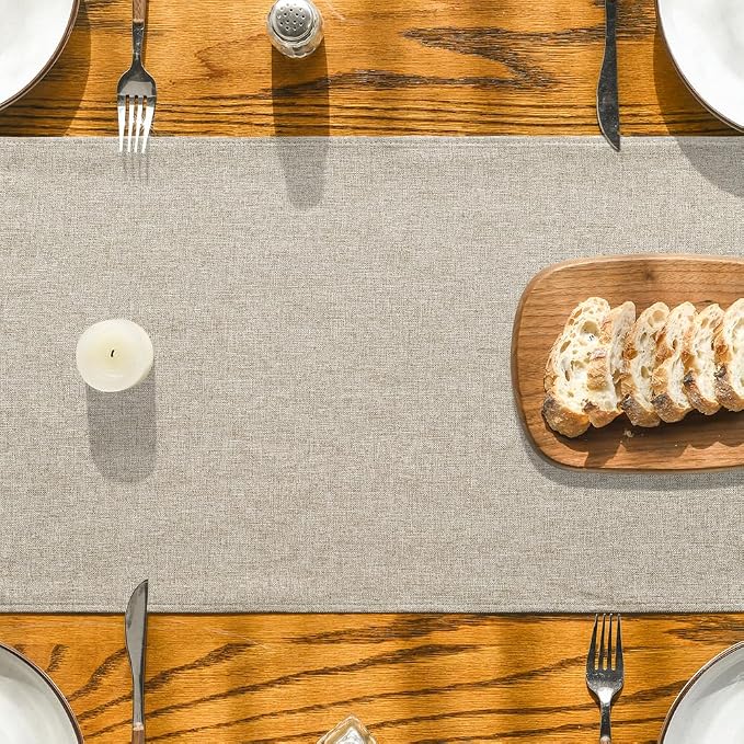 Artoid Mode Light Brown Table Runner, Seasonal Fall Washable Kitchen Dining - Image 3