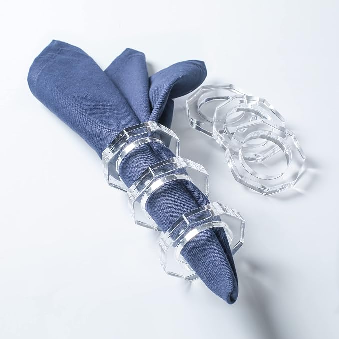 Acrylic Napkin Rings, crystal-clear style, dinner parties & everyday use - Image 8