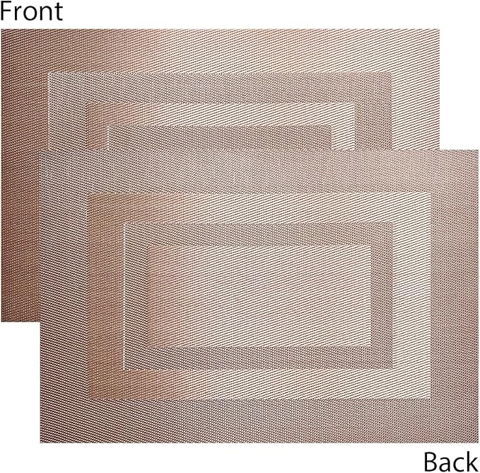 PIGCHCY Placemats Set of 6, Washable Woven Vinyl Kitchen Table Mats Non Slip - Image 4