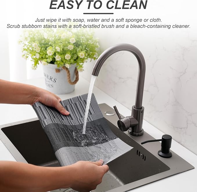 Placemats Set of 6 Washable Indoor | Outdoor Vinyl Place Mats - Image 3