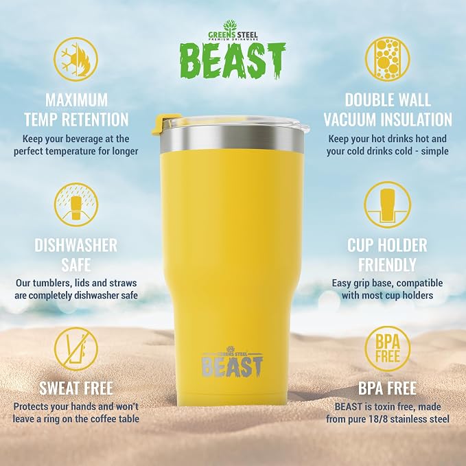 Beast 40 oz Tumbler Stainless Steel Vacuum Insulated Coffee Ice Cup Double Wall - Image 6
