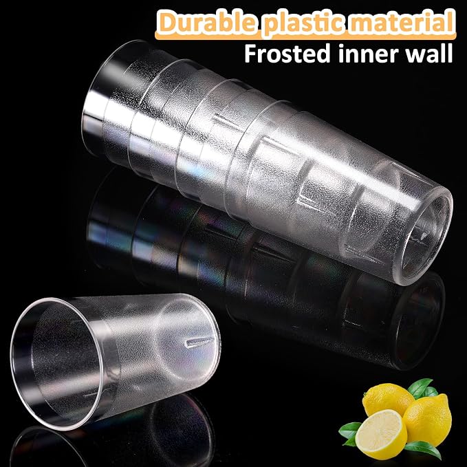 Meanplan 72 Pack Plastic Reusable Drinking Glasses Restaurant Grade 8 oz - Image 4
