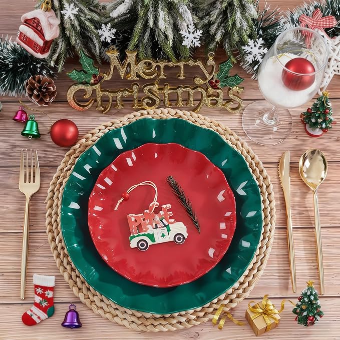 LIYH 50 Pcs Christmas Plastic Plates - Image 6
