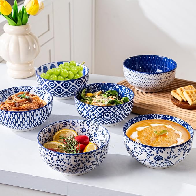 Ceramic Soup Bowls Set - 23 Oz Deep Cereal Bowl - Image 3