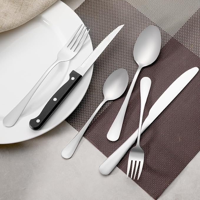12 Piece Dinner Forks Set, Food-Grade Stainless Steel Forks Silverware - Image 5