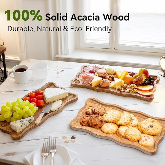 Acacia Wood 3 Tier Cupcake Stand, Serving Tray - Image 5