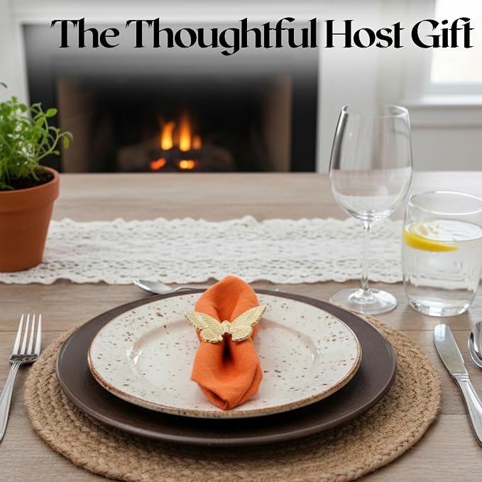 ALPHA Living HOME Basic Butterfly Napkin Ring Collection Decorative, Easter - Image 6