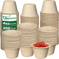 4 oz Small Disposable Bowls, 200 Pack Mini Paper Bowls | Eco-friendly by HOME