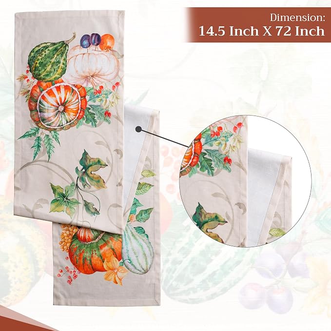 Maison d' Hermine Table Runner 100% Cotton 14.50" x 72" | Table Runners 72 - Image 4