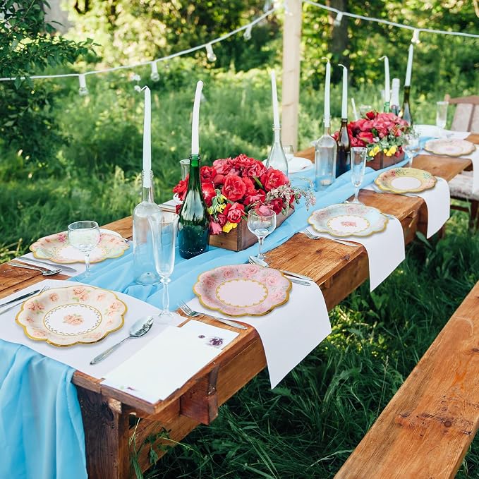 120 Pcs 9 Inch Floral Paper Plates - Image 6