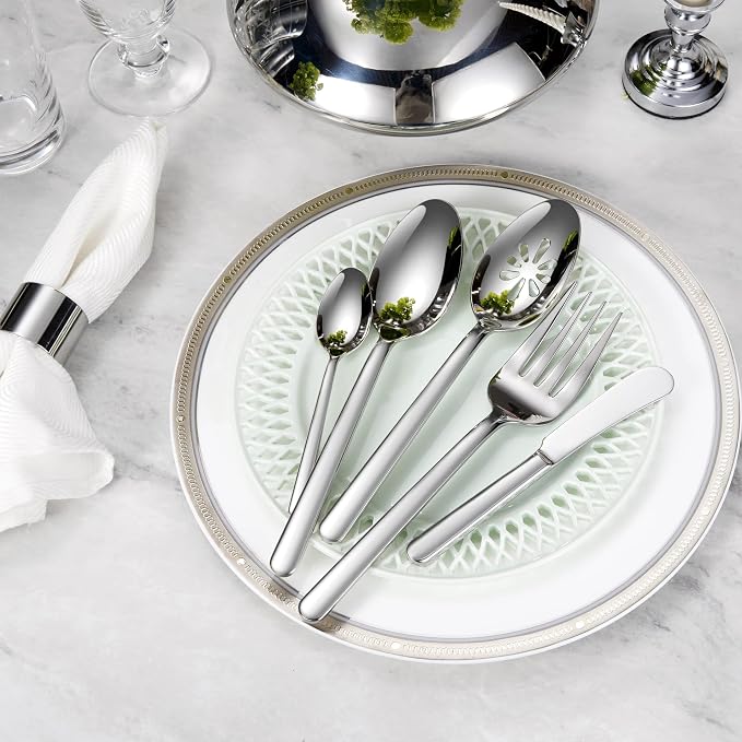 Premium Aline 4-Piece 5.8-Inch Dessert Spoon Set | 18/10 Stainless Steel Small - Image 6