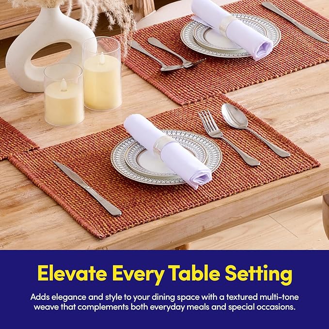 Sweet Home Collection 100% Cotton Placemats - Image 2