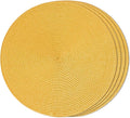 FunWheat Round Braided Placemats Set of 4 Table Mats by FunWheat