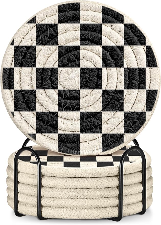 Absorbent Cup Coasters Set of 6 by Kokaaee