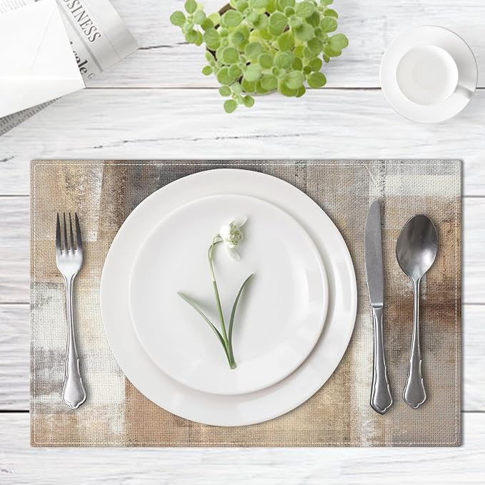 Emvency Farmhouse Placemats Set of 6, 12x18 Inch - Image 2