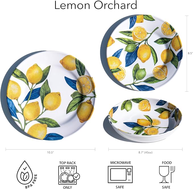 Lemon Orchard NewWave Melamine Salad Plate - Image 3
