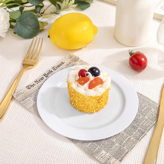 bUCLA 200PCS White Plastic Plates - Image 3