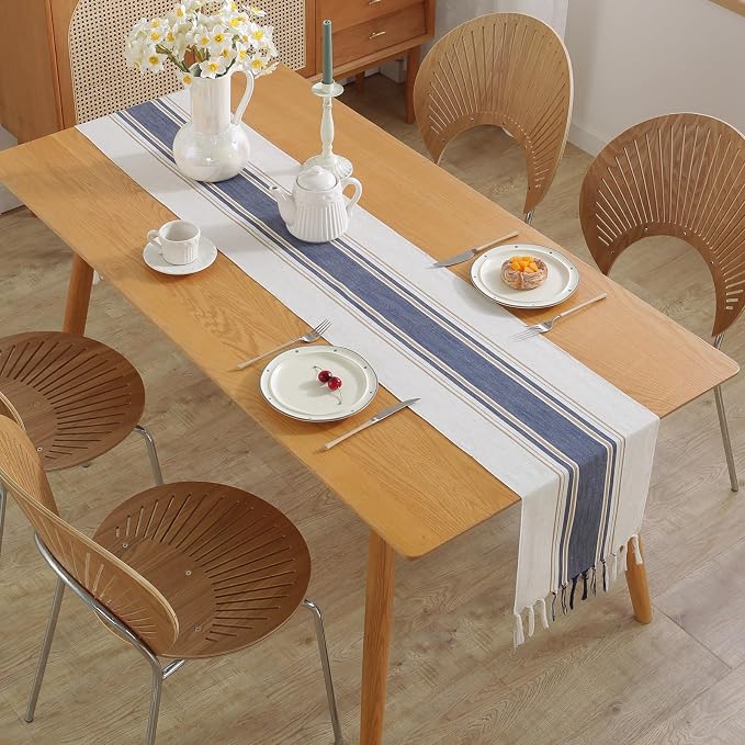 Blue Table Runner 72 Inches Long - Image 5