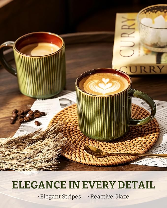 famiware Coffee Mug Set for 6, Star 12 oz Catering Mugs Cup Set - Image 2