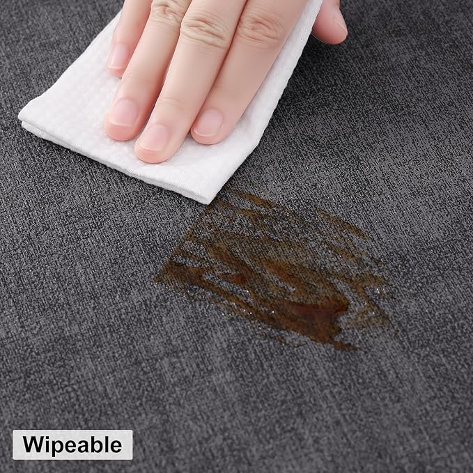 Round Faux Leather Placemat and Coaster 6 Packs, Washable Heat Resistant Dining - Image 5