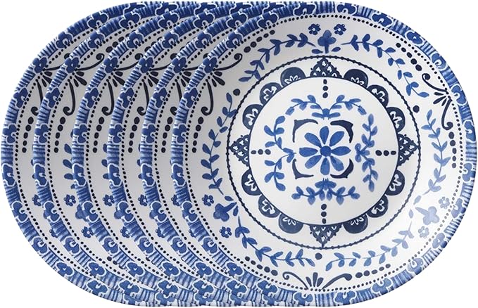 Corelle Vitrelle 6-Piece Appetizer Plates Set Triple Layer Glass and Chip by Corelle