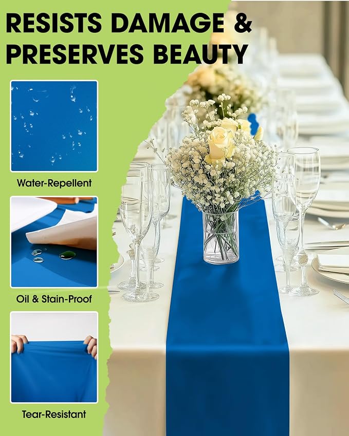 Pureegg Blue Plastic Table Runners - Image 3