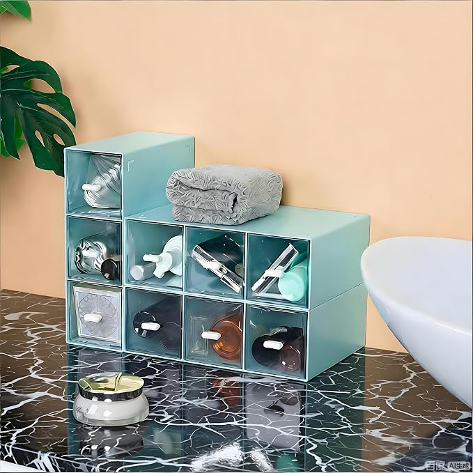 Desktop Organizer With 9 Drawers, Pencil Box, Stationary Organizer | 3 Tiers - Image 4