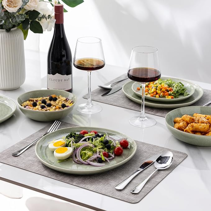 AmorArc Ceramic Plates Set of 6, 8.5 Inch Stoneware Small Dinner Plates Set | - Image 5