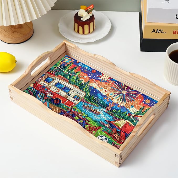 EWJRNSF Diamond Art Kits for Adults Wooden Serving Trays - Image 8