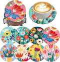 Benjenes 8PCS Flowers Diamond Art Coasters Kit by Benjenes