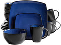 Gibson Elite Soho Lounge Square Reactive Glaze Stoneware Dinnerware Set by GibsonHomewares