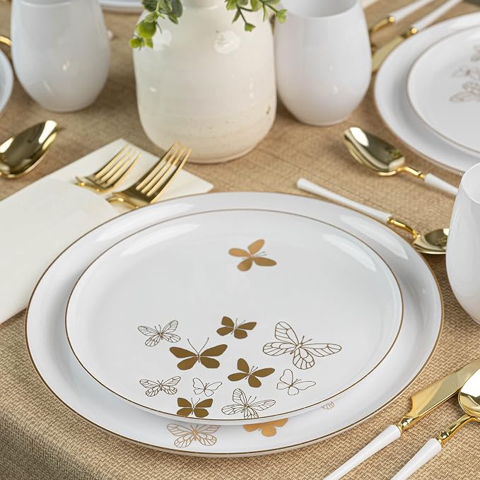 PLASTICPRO [30 Pack 8.6 Plastic Party Plates Edge Collection Premium - Image 5