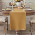 Gold Table Runner, Waterproof Washable Runners 90 Inches Long | Reusable 12x90 by KAIPHO