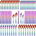 PHILIPALA 60 Piece Rainbow Silverware Set, Stainless Steel Flatware Set by PHILIPALA