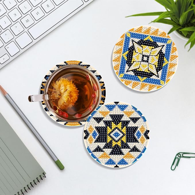 Aztec Diamond Art Coasters - Image 7