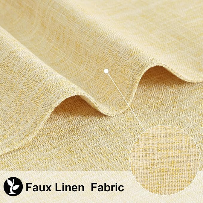 Faux Cotton Linen Placemats Set of 6, Cloth Washable Farmhouse Dining Table Mats - Image 2