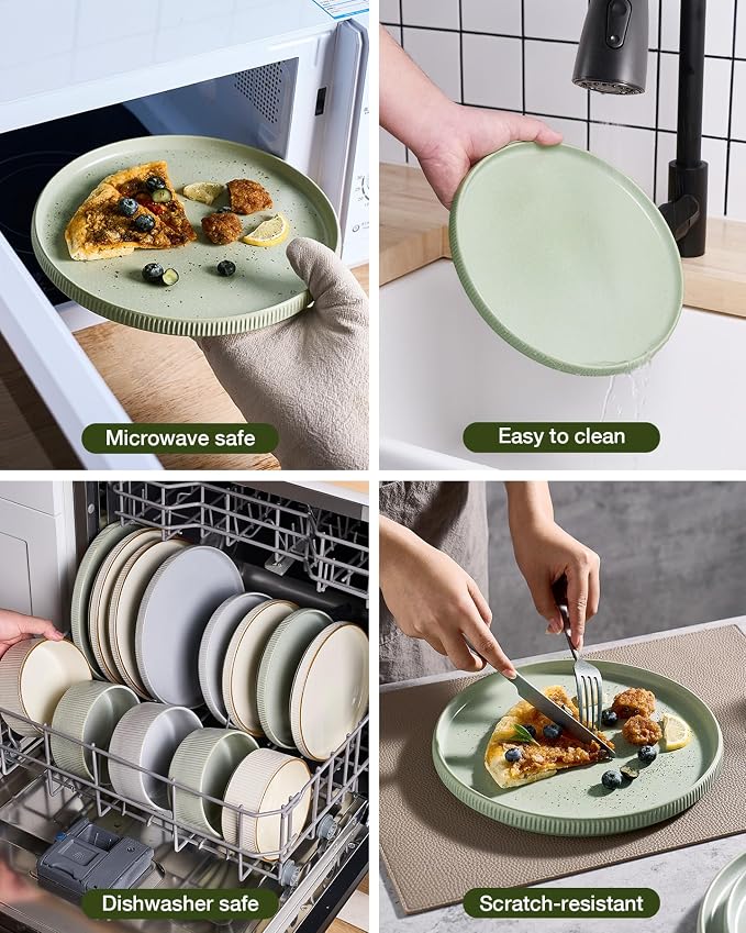 Famiware Star Ceramic Plates and Bowls Sets, Reactive Glaze Dishes - Image 7
