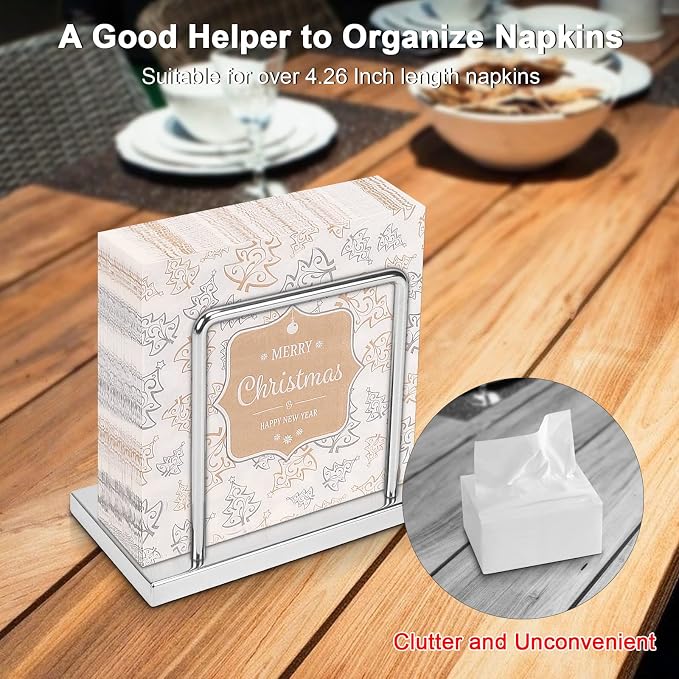 Livabber Napkin Holder, Metal Napkin Storage Modern Freestanding Tissue Paper - Image 4