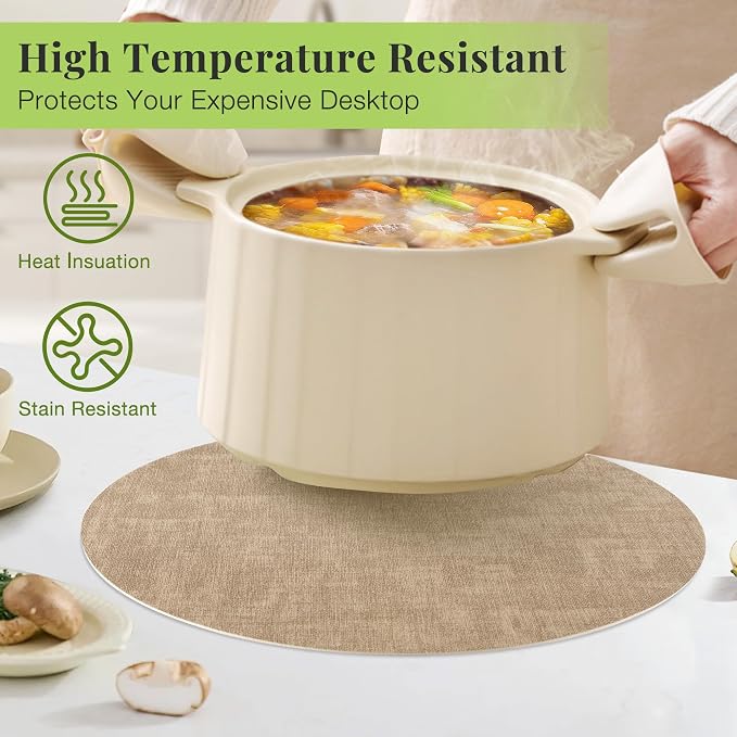 Fyvva Placemats Set of 12, Stain & Scratch Resistant, - Image 3