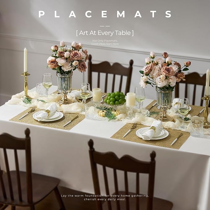Leetaltree Gold Placemats Set of 4 - Image 2