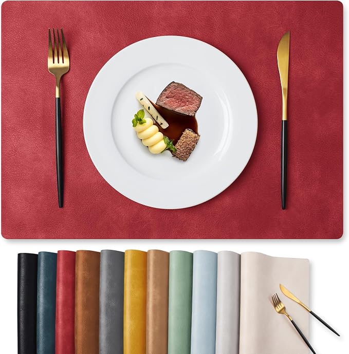 MOSAYT Vinyl Placemats Set of 8-12 X 17 Inch by MOSAYT