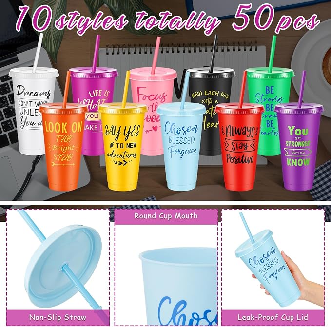 Uiifan 50 Pcs Inspirational Cups Bulk - Image 3