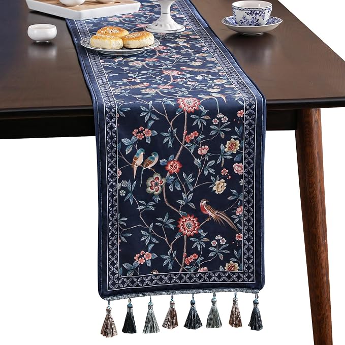 Patdrea Designer Elegant French Velvet Table Runner, Thanksgiving Dining Table by patdrea