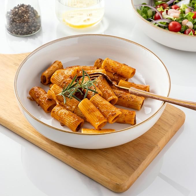 GBHOME 8.75'' Large Ceramic Pasta Bowls, 38oz Stoneware Pasta Serving Bowls Set - Image 4