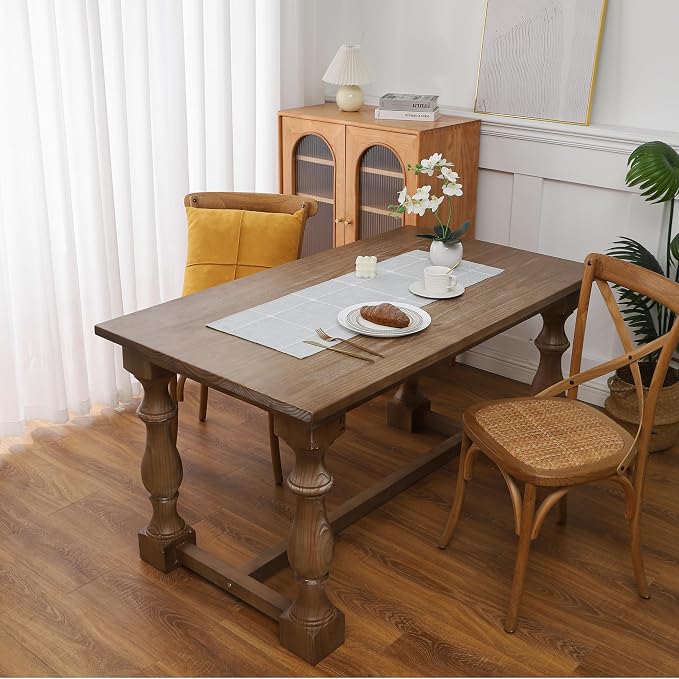 Gernaice 2PCS Boho Table Runner, Modern Plaid Cotton Linen Farmhouse Table - Image 2