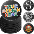 Custom Personalized Leather Coasters by Vebermo