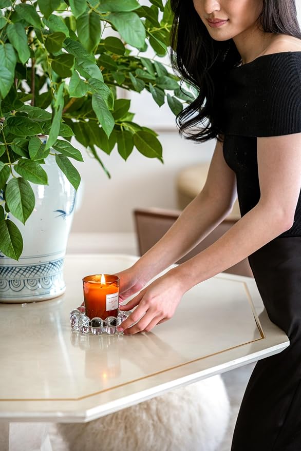 Home Collection Original Smoky Glass Small Bubble Candle Dish | Votive and - Image 9