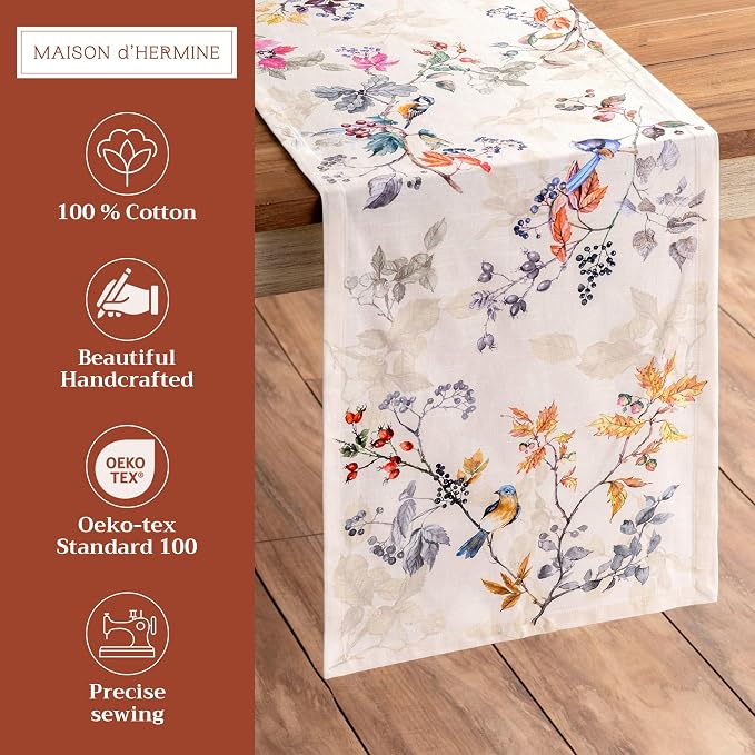 Maison d' Hermine Table Runner 100% Cotton 14.50" x 72" | Table Runners 72 - Image 2