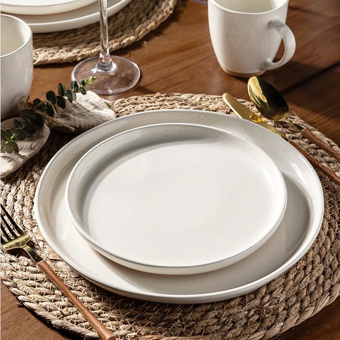 AmorArc Dinnerware Sets for 8, 24 Pieces Ceramic Plates and Bowls Set | Scratch - Image 2