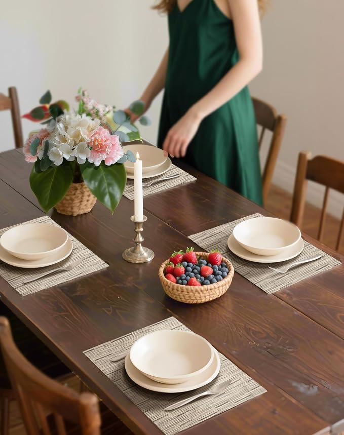 Leetaltree Light Brown Placemats Set of 6 - Image 3